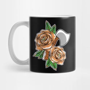 Flower ax traditional tattoo Mug